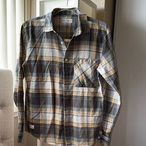 Kids Zara Plaid Shirt - Black, Gray, and Tan